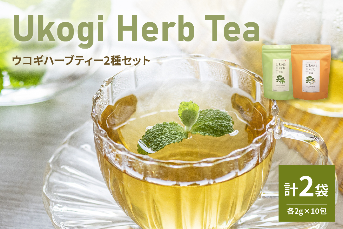 Ukogi Herb Tea（ウコギハーブティー）2種 Cセット カモミールブレンド ペパーミントブレンド 各10個 計20個入り ティーバッグ