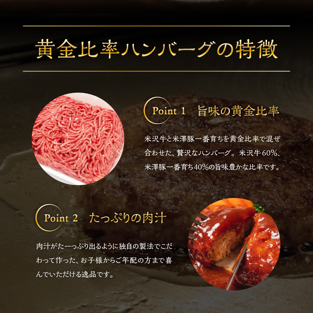 米沢牛＋米澤豚一番育ちの黄金比率ハンバーグステーキ 100g×8個入り セット 豚肉 牛肉 和牛 ブランド牛 ブランド豚 肉料理 惣菜 便利 な 小分け お取り寄せグルメ ギフト 贈り物 贈答 冷凍 山形県 米沢市