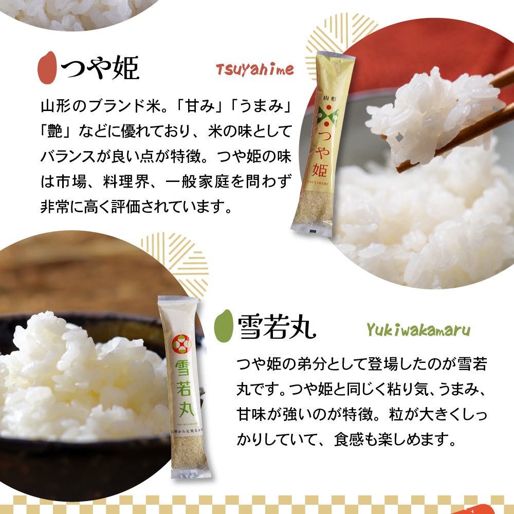 令和7年産 米沢米 4品種 2合 詰め合わせセット 4.8kg ( 300g×16袋 ) 