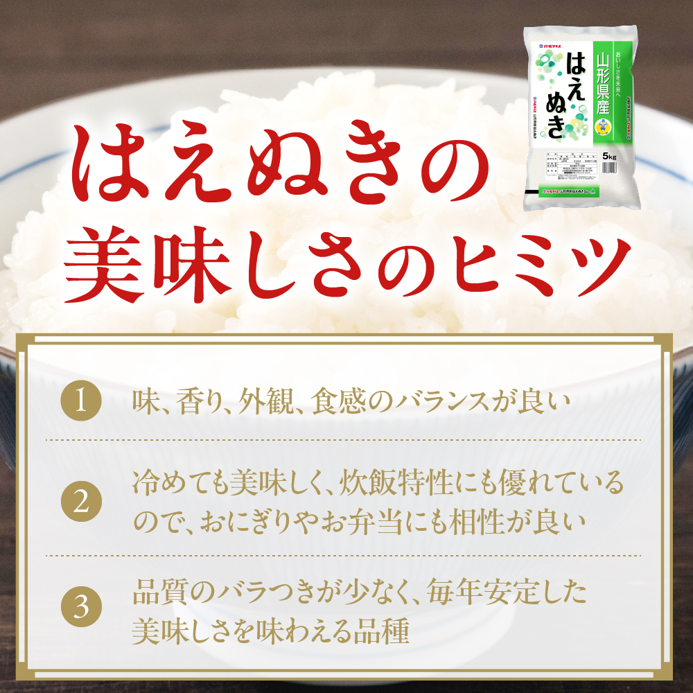 令和7年産 山形県産 はえぬき 5kg 精米 白米 2025年産 産地直送 山形県 米沢市