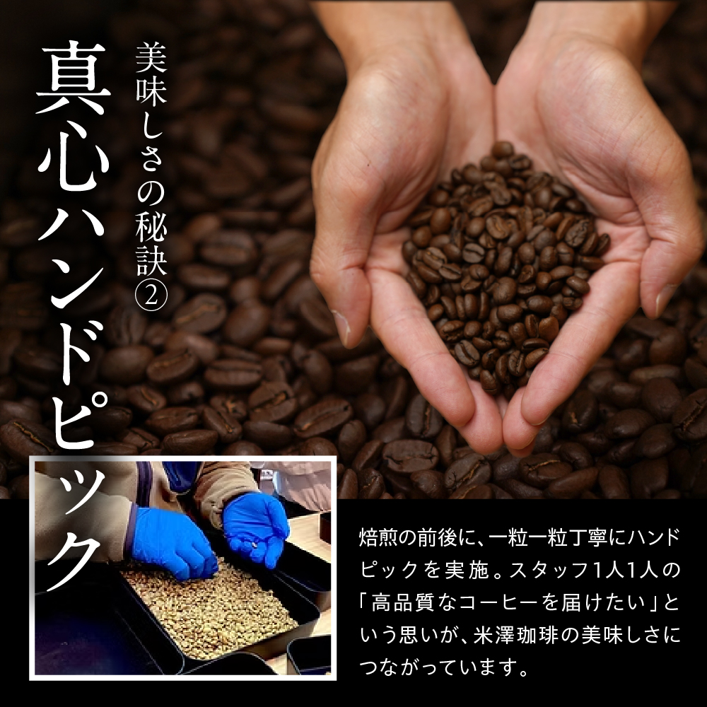 ドリップコーヒー 米澤珈琲 中深・深煎りの味わい 4撰 ブラジル コロンビア マンデリン グアテマラ 各1袋 （10g） 計4袋