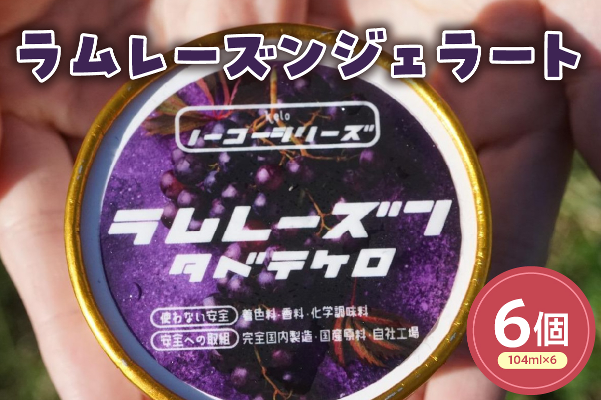 ラムレーズンジェラート(104ml)〔6個入り〕 レーズン アイス スイーツ 洋菓子 お菓子 デザート 贈答 贈り物 ギフト プレゼント お取り寄せ 送料無料 山形県 米沢市