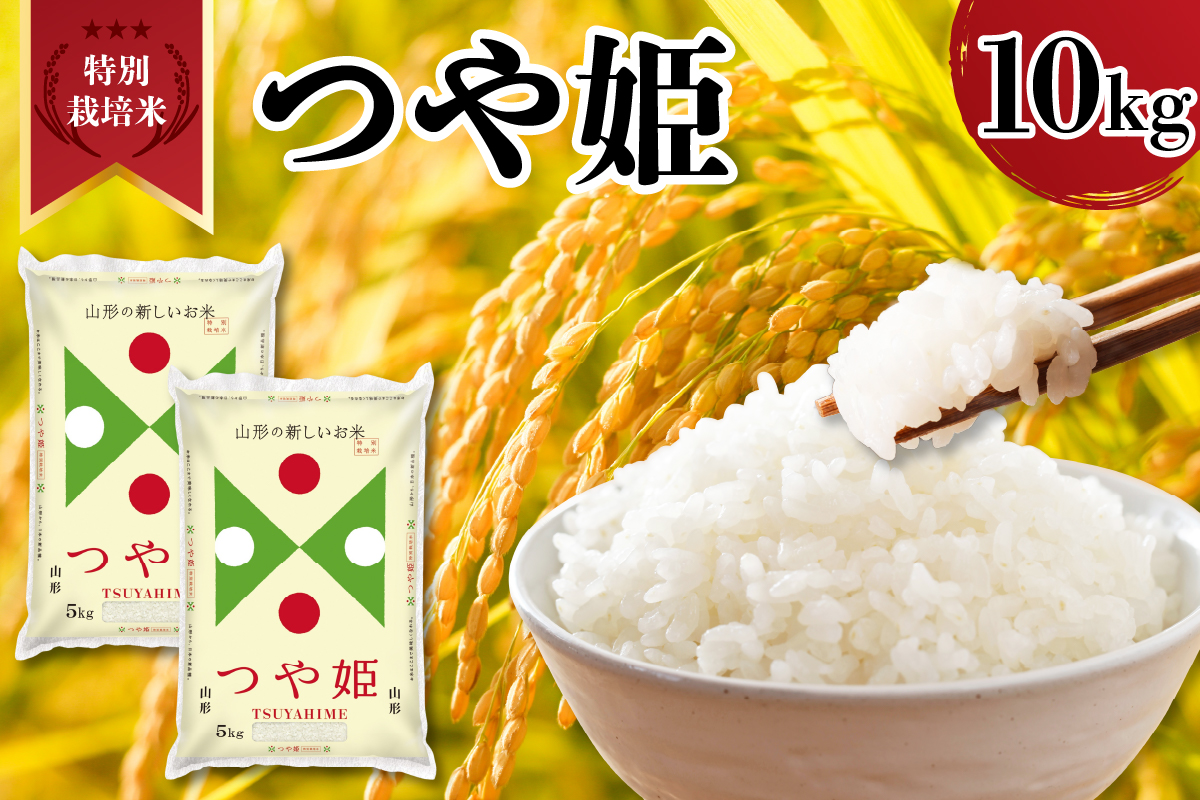 【令和7年産】 新米 山形県産 特別栽培米 つや姫 10kg 精米
