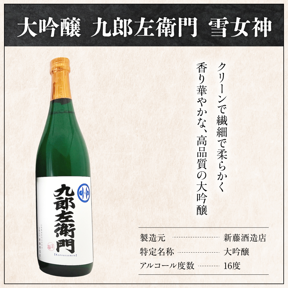 雪女神 飲み比べ 3本セット ( 1本 720ml ) 純米大吟醸 日本酒 地酒