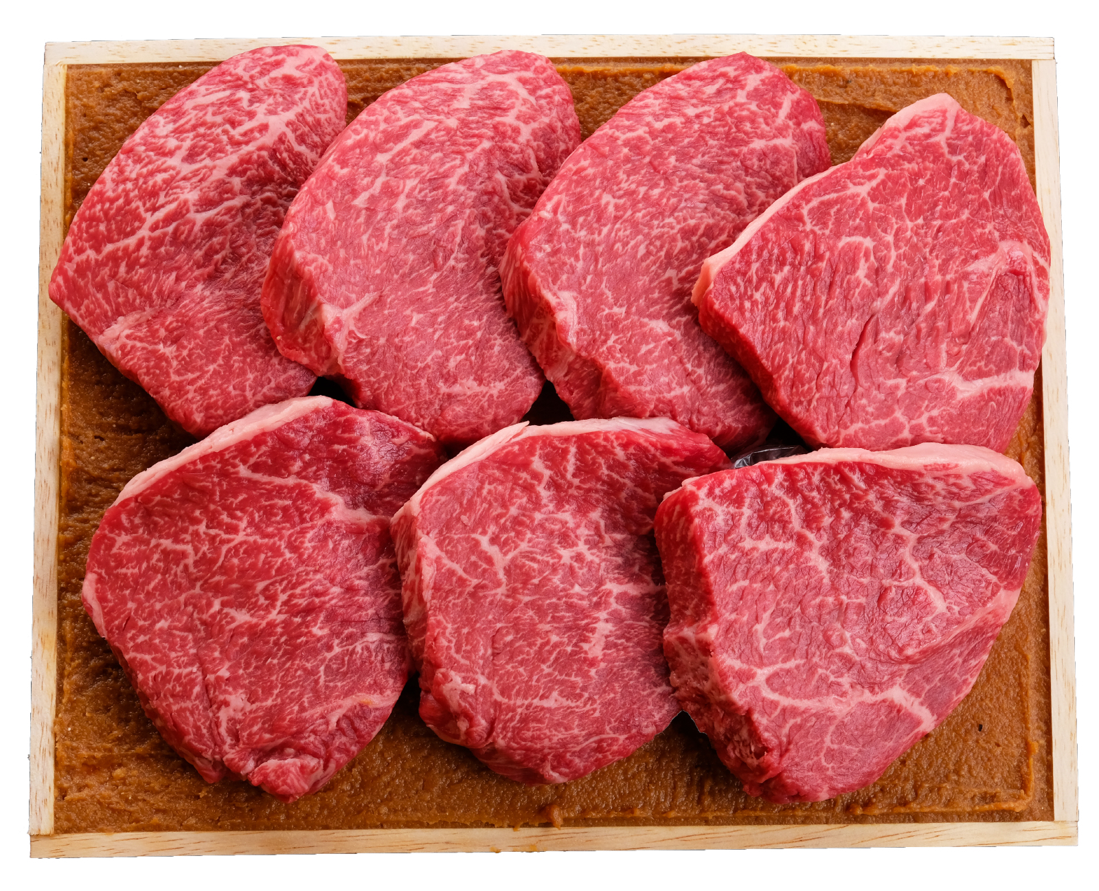 米沢牛 すみれ漬 味噌酒粕漬け 7枚切 計490g 米沢牛モモ肉 吟醸味噌酒粕 使用 米沢牛黄木 伝統の味