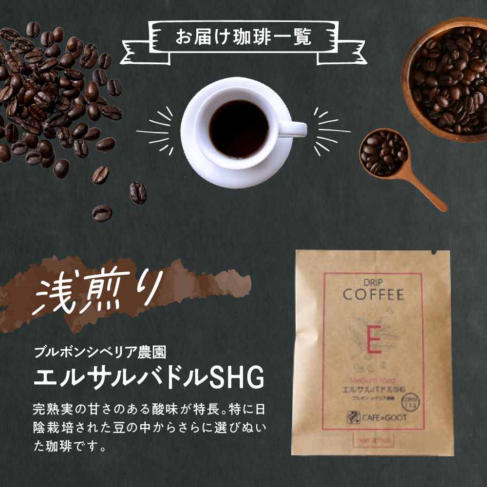 本格 ドリップコーヒー 厳選 16種 自家焙煎 コーヒー 18袋 ( 1袋 11g ) 自家焙煎珈琲 カフェグート