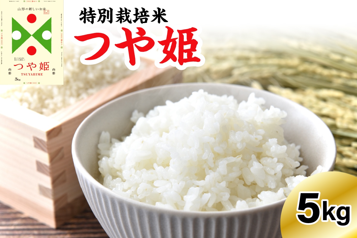《先行予約》 ※2026年12月発送分※ 【令和8年産】 特別栽培米 つや姫  5kg 〔精米〕