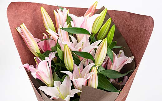 【2026年4月上旬〜6月下旬発送】オリエンタルユリ 花束 百合 ゆり 花 フラワー ギフト 山形県 新庄市 F3S-2358