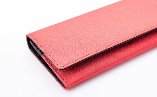 新庄亀綾織「長財布」 赤 レッド さいふ サイフ 贈り物 ギフト プレゼント 山形県 新庄市  F3S-0912