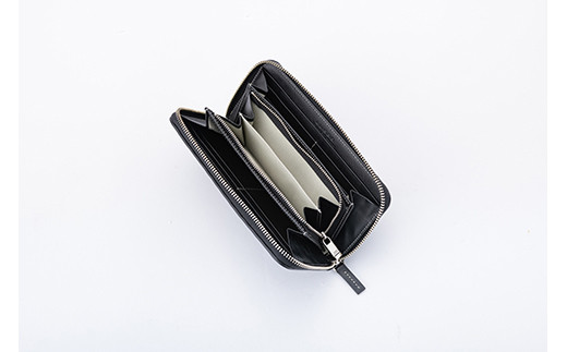 LUEGO 山形牛革 ラウンド長財布 ブラック×オリーブ 入学祝い 卒業祝い 就職祝い 退職祝い 贈り物 贈答 ギフト 人気 誕生日 プレゼント 母の日 父の日 山形県 新庄市  F3S-1767