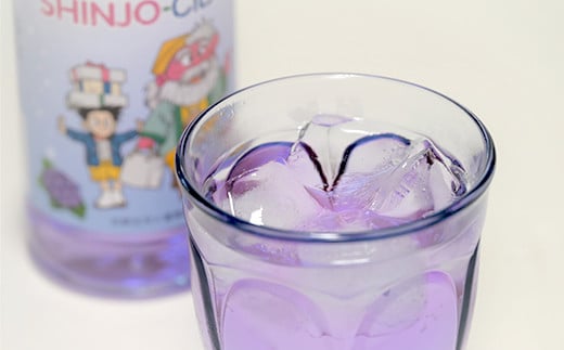 漫画家 冨樫義博氏デザイン「かむてん」を使用したラベル かむてん SHINJO-CIDER 340ml×6本 サイダー 炭酸 飲料  F3S-2235