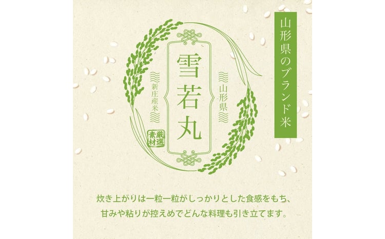 令和7年産 雪若丸 無洗米 5kg×4 計20kg【最上ノ米蔵】  山形県産 こめ お米 米 白米  F3S-2683
