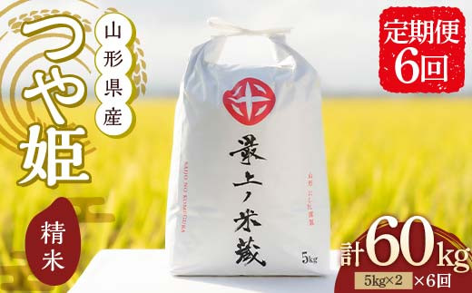 ＜定期便 6回＞ 令和7年産 つや姫 5kg×2 計10kg 精米 【最上ノ米蔵】 山形県産 こめ お米 米 白米  F3S-2566