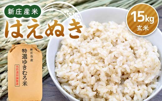 令和7年産 新庄産米 はえぬき（玄米）15kg  F3S-2634