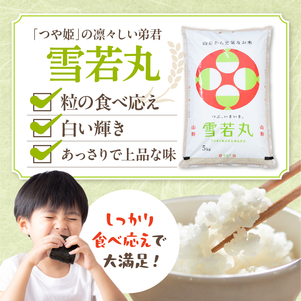 【令和6年産米】☆2025年5月後半発送☆ 雪若丸 10kg（5kg×2袋）山形県 東根市産　hi003-123-053-2