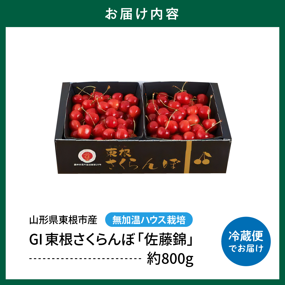 【2025年産 先行予約】先取り！5月から発送　無加温ハウス栽培 GI 「東根さくらんぼ」佐藤錦 800gバラ詰め JA園芸部提供 山形県 東根市 hi001-031-2