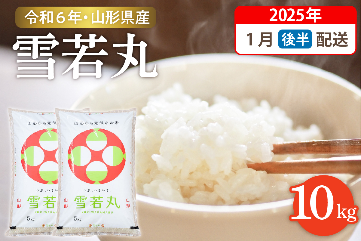 【令和6年産米】☆2025年1月後半発送☆ 雪若丸 10kg（5kg×2袋）山形県 東根市産　hi003-123-013-2