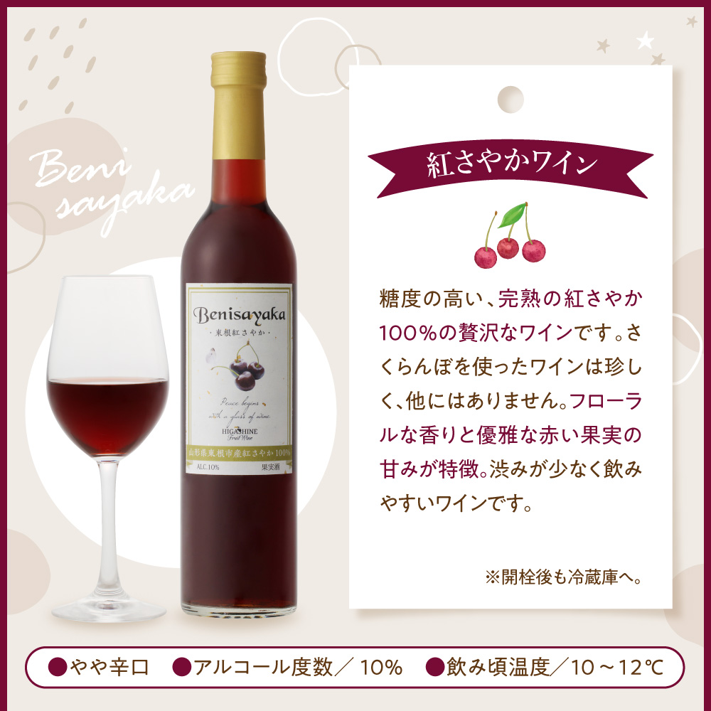 紅さやかワイン500ml×2本セット 山形県 東根市 合同会社 Fruit Winery Esprit提供 hi108-004