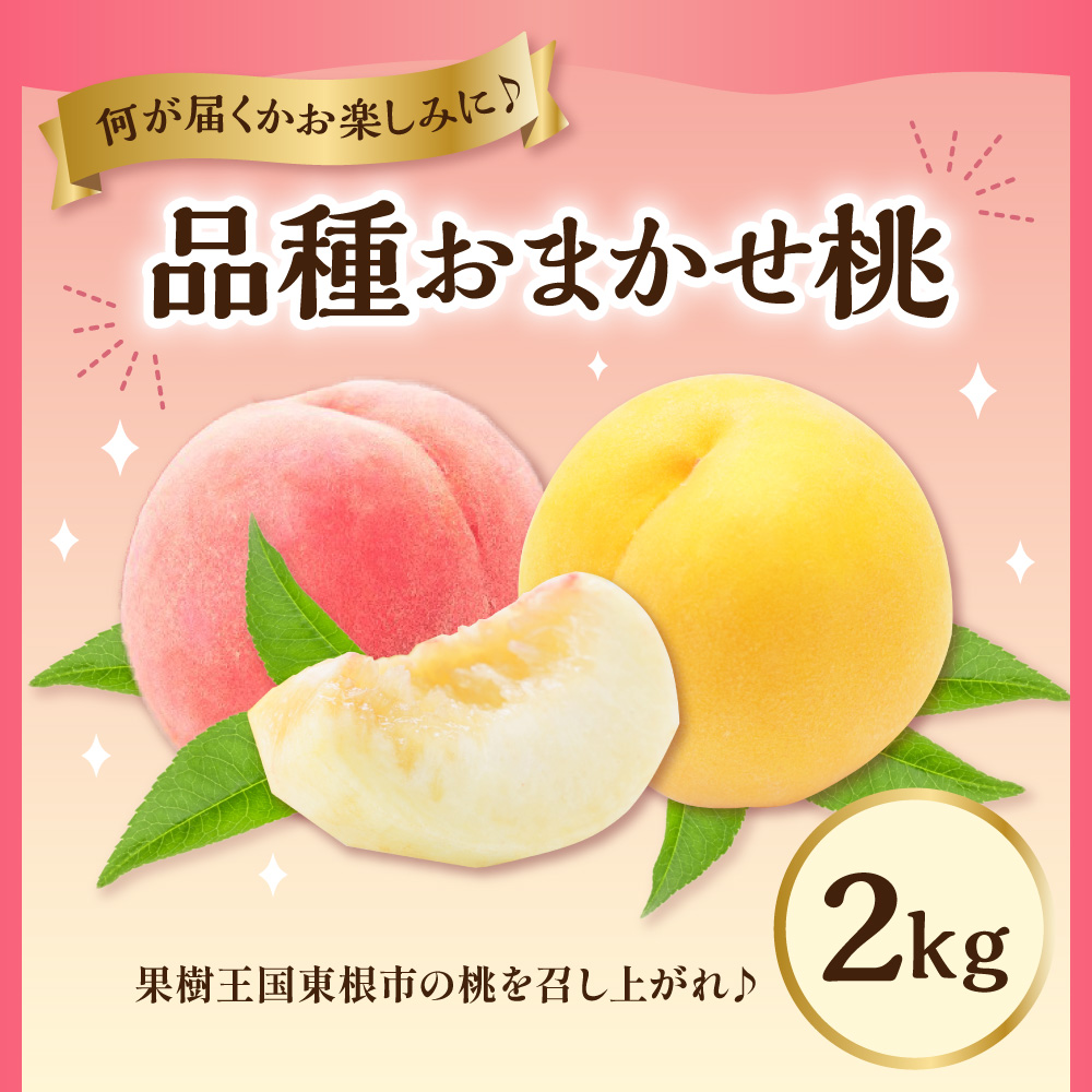 【2026年産】 もも (品種おまかせ) 2kg 山形県 東根市 よってけポポラ提供 hi003-175