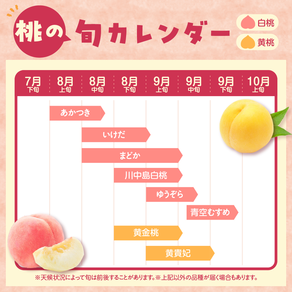 【2026年産】 もも (品種おまかせ) 2kg 山形県 東根市 よってけポポラ提供 hi003-175
