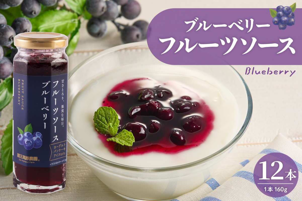 フルーツソース160g　ブルーベリー（12本）和歌山産業提供 山形県 東根市 hi070-010
