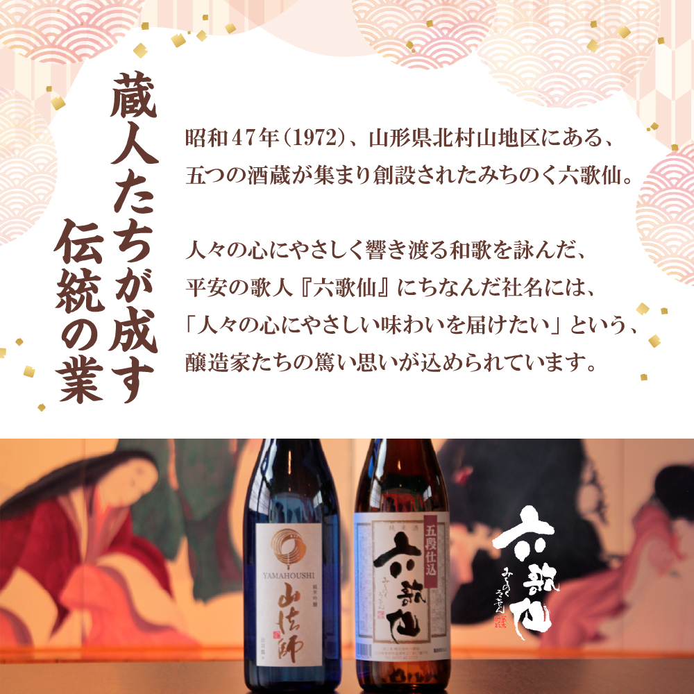 六歌仙　最高金賞受賞セット（スパークリングSAKE ひととき純米シロ＆五段仕込み純米）720ml×各1本　hi003-hi019-024r