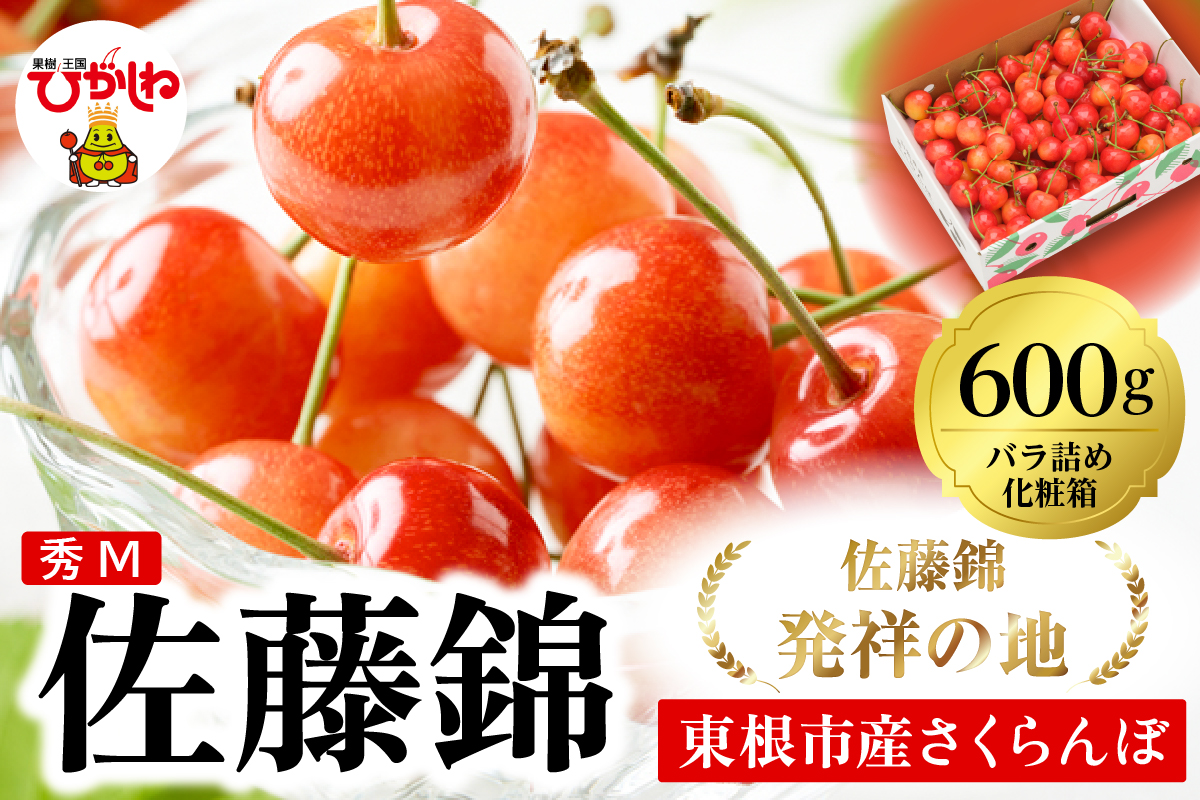 2026年 東根産さくらんぼ「佐藤錦」600gバラ詰め 秀品 Mサイズ 東根農産センター提供 山形県 東根市 hi027-219