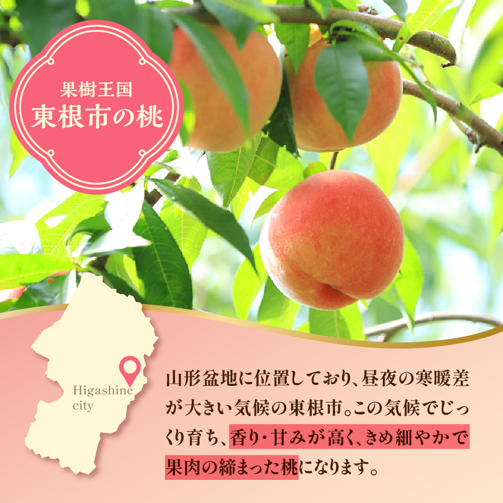 【2026年産】 もも (品種おまかせ) 2kg 山形県 東根市 よってけポポラ提供 hi003-175