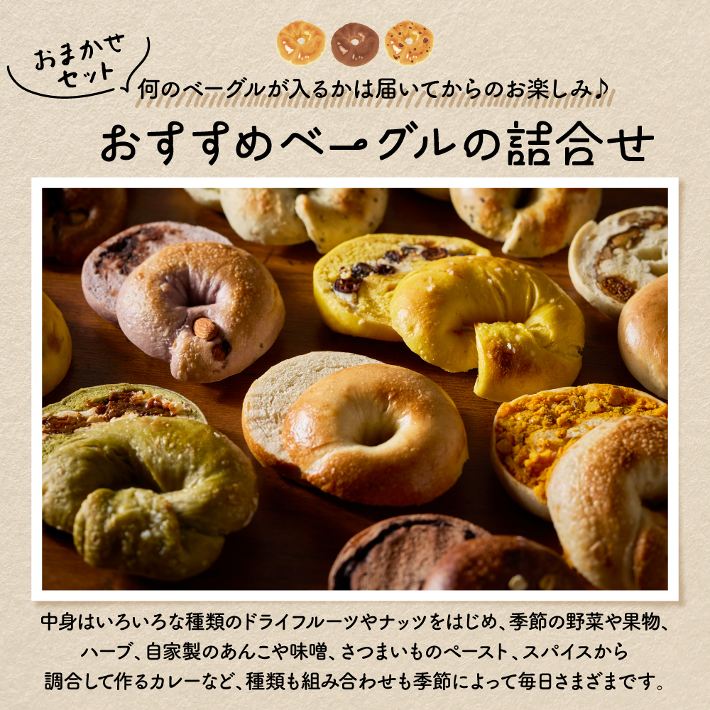 【隔月定期便】おすすめベーグル 9個セット×3回 詰め合わせ 山ベーグル＆CoffeeStand提供 山形県 東根市 hi086-006