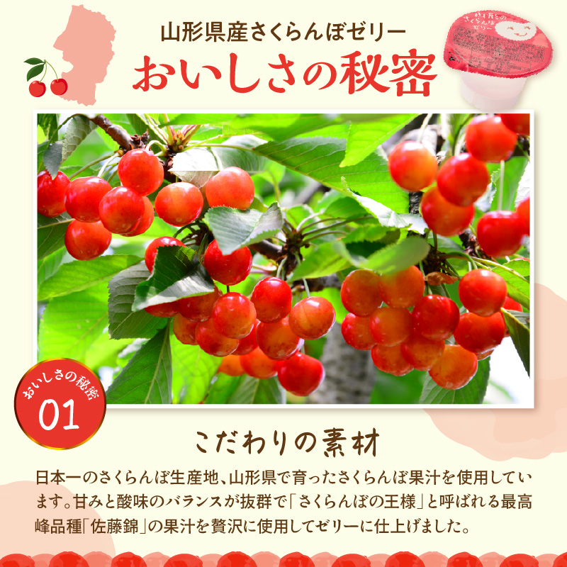 山形県産さくらんぼゼリー1袋6個入×12袋 山形県 東根市 和歌山産業提供 hi070-016