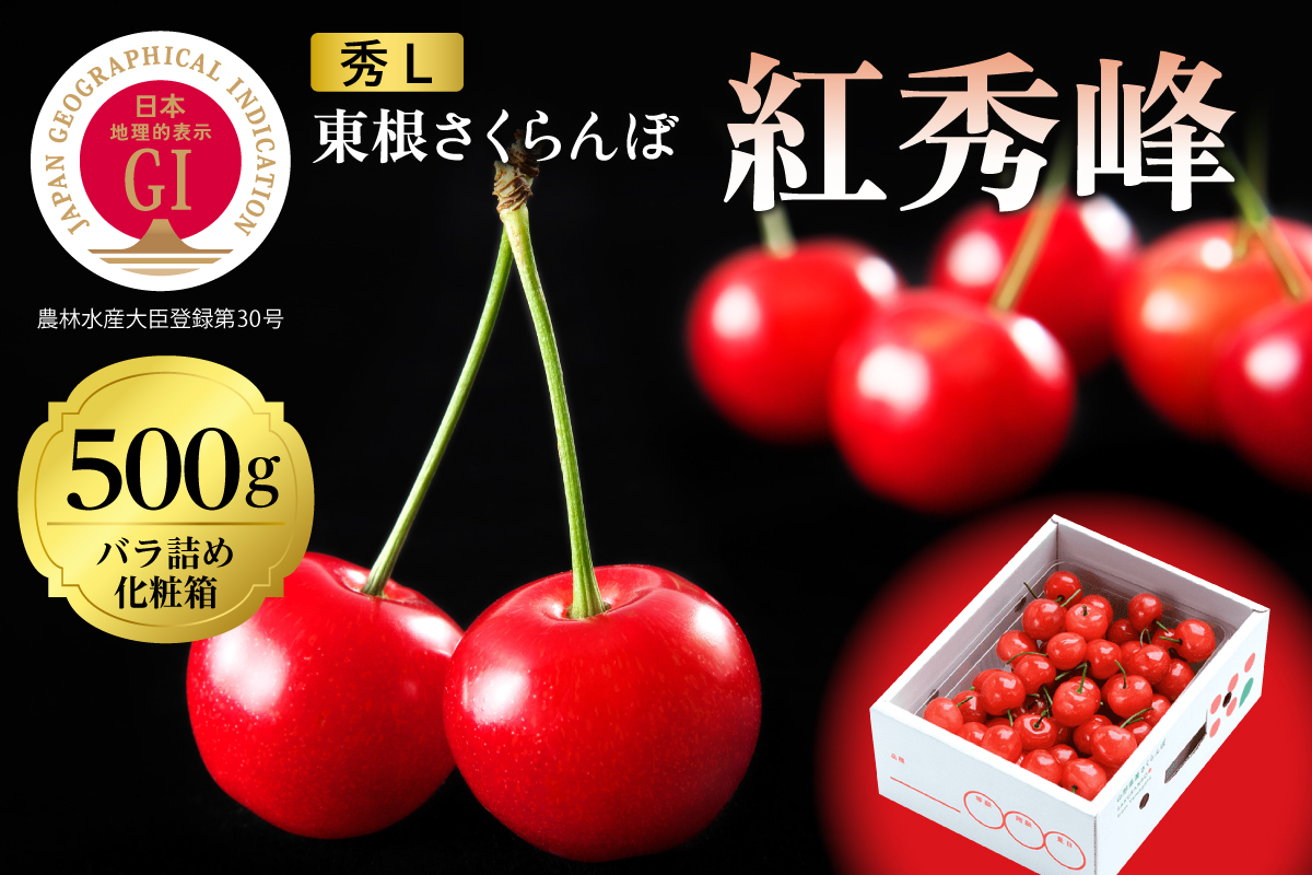 2026年 GI東根さくらんぼ「紅秀峰」500gバラ詰め 秀品 Lサイズ 東根農産センター提供 山形県 東根市 hi027-228