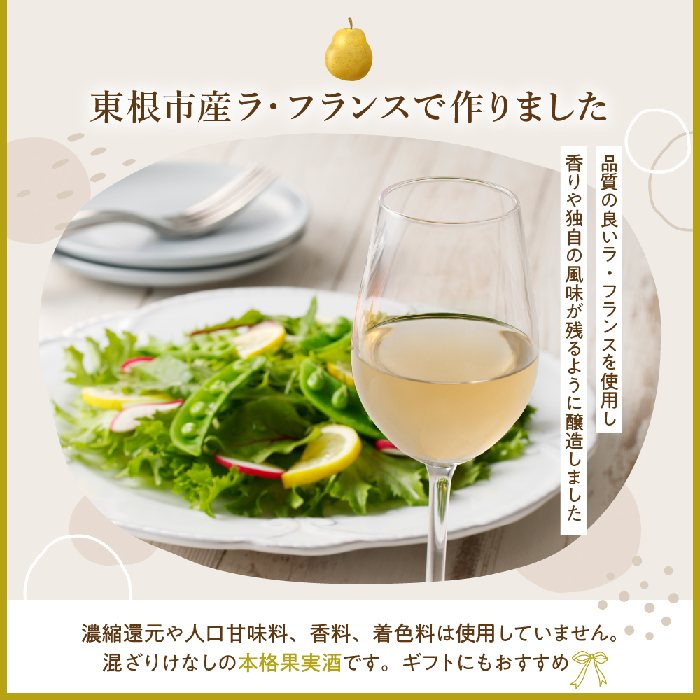 ラ・フランスワイン500ml×2本セット 山形県 東根市 合同会社 Fruit Winery Esprit提供 hi108-003