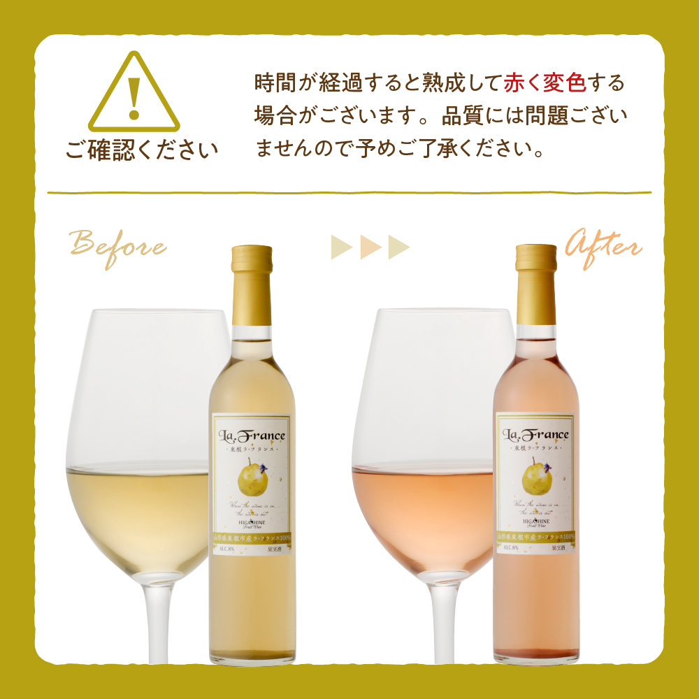 ラ・フランスワイン500ml×2本セット 山形県 東根市 合同会社 Fruit Winery Esprit提供 hi108-003