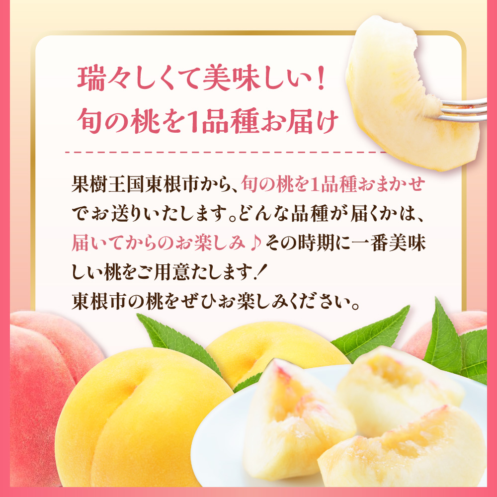 【2026年産】 もも (品種おまかせ) 2kg 山形県 東根市 よってけポポラ提供 hi003-175