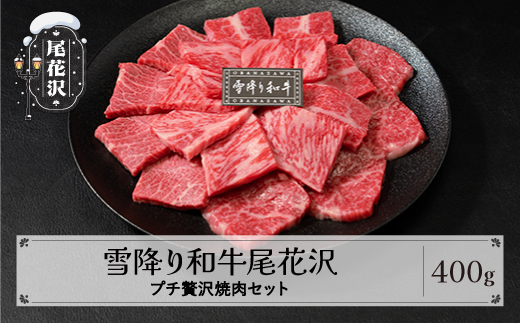 雪降り和牛尾花沢 焼肉セット ロース・カタ・モモ・カルビ 400g 尾花沢牛肉まつりプチ贅沢焼肉セット 山形牛 国産牛 黒毛和牛 雪降り和牛 肉 お肉 ブランド牛 焼肉 焼き肉 食べ比べ 冷凍 高級 贅沢 バーベキュー 送料無料 ja-yomyx400
