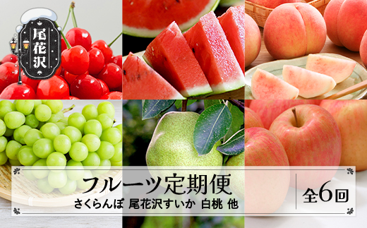 【先行予約】フルーツ定期便 全6回 さくらんぼ スイカ もも シャインマスカット ラ・フランス りんご 秀品 令和8年6月~発送開始 令和8年産 2026年産 佐竹物産 ※沖縄・離島への配送不可 sb-ft6xx-b