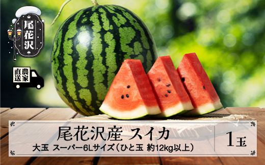 先行予約 尾花沢産スイカ スーパー6Lサイズ 約12kg以上×1玉 7月下旬〜8月中旬頃発送 令和8年産 2026年産 尾花沢産 スイカ すいか 西瓜 果物 くだもの フルーツ 観光物産 kb-sus6x1