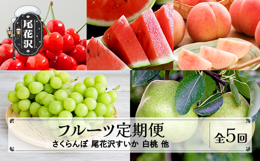 【先行予約】フルーツ定期便 全5回 さくらんぼ スイカ もも シャインマスカット ラ・フランス 秀品 令和8年6月~発送開始 令和8年産 2026年産 佐竹物産 ※沖縄・離島への配送不可 sb-ft5xx-b