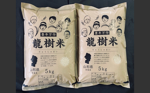 龍樹米 はえぬき 10kg (5kg×2袋) 『梨郷農村ファーム』 山形南陽産 米 精米 ご飯 農家直送 山形県 南陽市 [835]