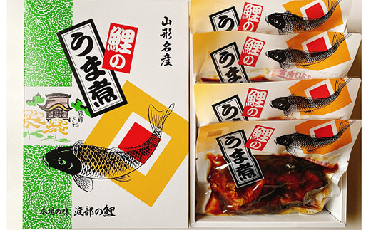 鯉づくし 詰め合せ 4点セット 「うま煮・やわらか煮・カルシウム煮・フレーク」 『渡部鯉店』 山形県 南陽市 [1698]