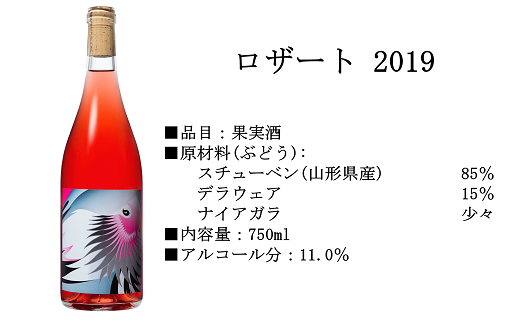 バラ色ワイン 750ml × 2本セット 『(株)グレープリパブリック』 微発砲ワイン ロゼワイン 山形県 南陽市 [1725]