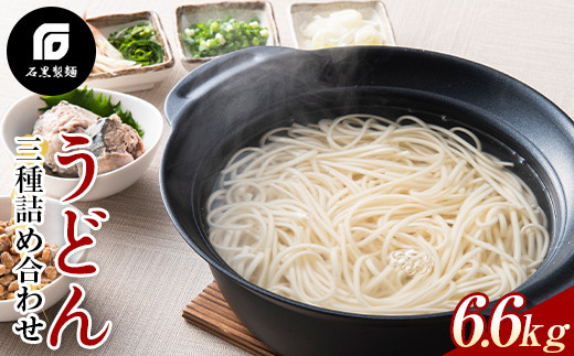 【石黒製麺】うどん3種詰合せ 6.6kg 24