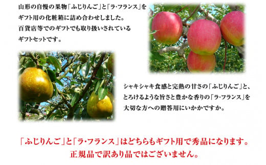 【令和7年産先行予約】 ラ・フランス ＆ ふじりんご MIX 約3kg (各6玉 秀) 《令和7年11月下旬～発送》 『Yamagataうまいな中村屋』リンゴ 洋梨 梨 山形県 南陽市 [1744]