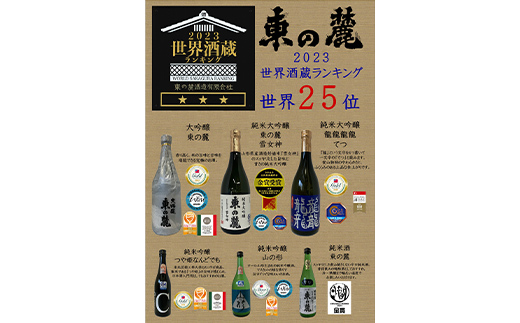 《定期便2回》 東の麓 2023世界酒蔵ランキング ランクイン記念セット 『東の麓酒造』 日本酒  飲み比べ 山形県 南陽市 [2060]