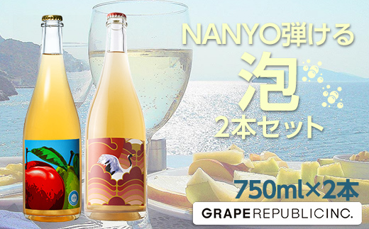 NANYO弾ける泡セット 750ml × 2本 『(株)グレープリパブリック』 シードル 微発砲ワイン 山形県 南陽市 [2163]