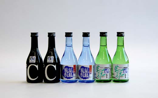 東の麓 3種飲みくらべセット 「純米吟醸 龍龍龍龍（てつ） ＆ 純米吟醸 つや姫なんどでも ＆ 本醸造 生涼 生貯蔵」各300ml 計6本 (3種×各2本) 『東の麓酒造』 日本酒 6本セット 飲み比べ 山形県 南陽市 [740]