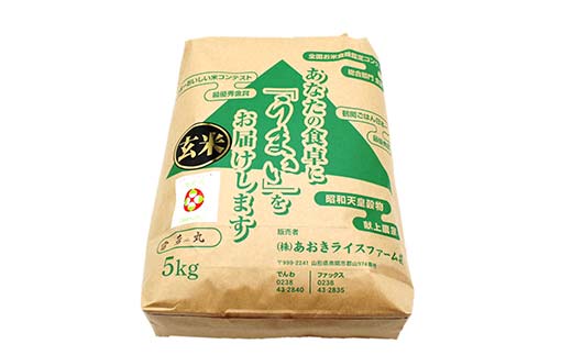 【金賞受賞農家】 《定期便6回》 令和7年産 特別栽培米 雪若丸 (玄米) 5kg×6か月 『あおきライスファーム』 山形南陽産 米 玄米 ご飯 農家直送 山形県 南陽市 [2633]