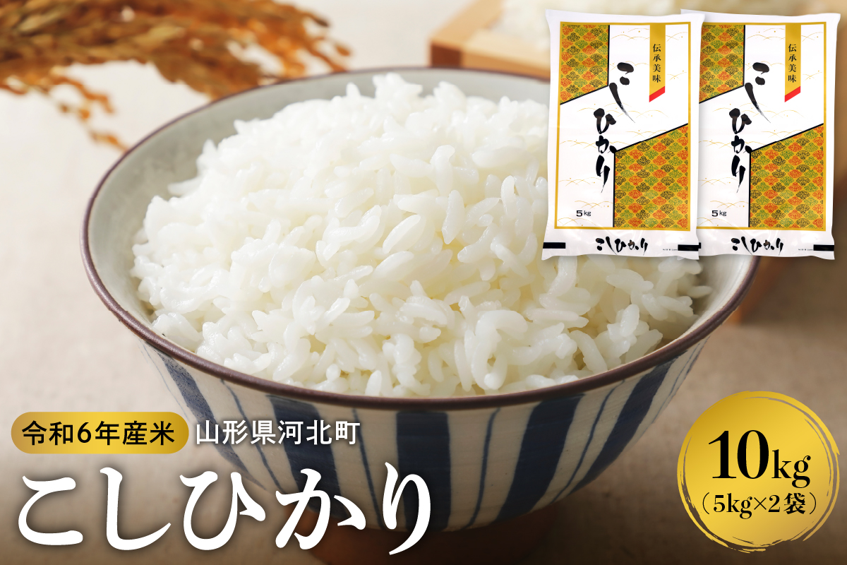 【令和6年産米】2025年4月下旬発送 こしひかり 10kg（5kg×2袋）山形県産 【米COMEかほく協同組合】