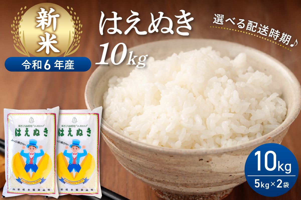 【令和6年産米】2024年12月後半発送 はえぬき10kg（5kg×2袋）山形県産 【丹野商店】