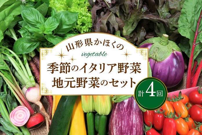 ※2026年7月発送スタート※【計4回定期便】山形県かほくの季節のイタリア野菜・地元野菜のおまかせセット【かほくらし社】 ka019-052f001-r8